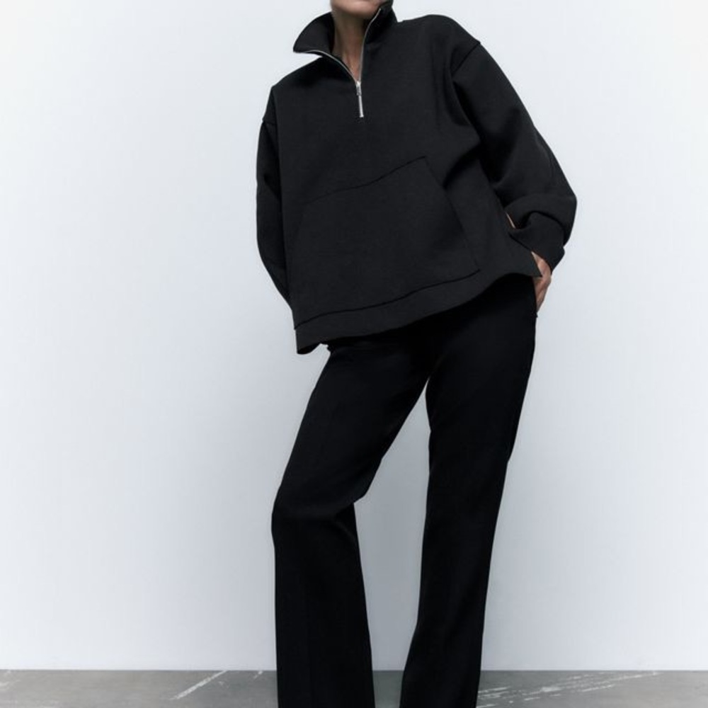 ZARA ZIPPERED VENTED SWEATSHIRT